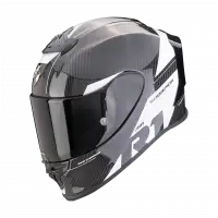 Full-face helmet Scorpion EXO R1 EVO CARBON AIR RALLY Carbon Black White