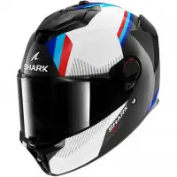 Shark SPARTAN GT PRO DOKHTA CARBON Carbon Fiber Full-face Helmet White Blue