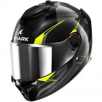 Shark SPARTAN GT PRO KULTRAM CARBON Carbon Fiber Full-face Helmet Black Yellow