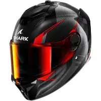 Shark SPARTAN GT PRO KULTRAM CARBON Full-face helmet in Carbon fiber Black Red