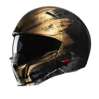 Hjc Jet i20 helmet black blue furia gold