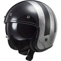 LS2  Helmet Jet  OF601 Bob 2 Lines black jeans