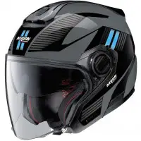 Nolan N40-5 06 CROSSWALK N-COM Jet Helmet Black Light Blue