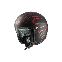 Premier VINTAGE FR RED CHROMED BM 22.06 Black Red Jet Helmet