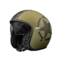 Premier VINTAGE STAR MILITARY BM 22.06 Military Green Jet Helmet