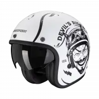 Scorpion BELFAST EVO ROMEO Fiber Jet Helmet Matte White Black