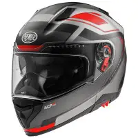 DELTA AS 17 BM modular helmet Matt Gray Red