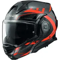LS2 FF901 ADVANT X C FUTURE modular helmet in Red Carbon ECE 22-06
