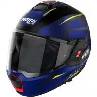 Nolan N120-1 NIGHTLIFE N-COM Modular Helmet Blue Yellow Matte