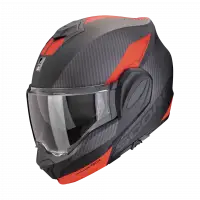 Modular helmet Scorpion EXO TECH EVO TEAM fiber Black Silver Red