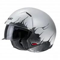 Hjc Jet  i20 SCRAW motorcycle helmet Gray Black Red