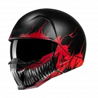 Hjc Jet  i20 SCRAW motorcycle helmet Red Black White