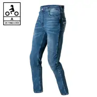 Carburo Motorcycle Jeans TORIN CE Certified with Aramid Fiber Blue Light Stone