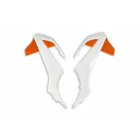UFO Radiator Manifolds for Ktm SX 65 (2016-2023) White Orange