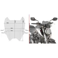 Givi A1164 smoked fairing specific for HONDA CB125R and CB300R 18
