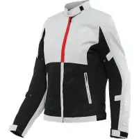 Dainese Risoluta air women's motorcycle jacket Ice Gray Lava Red