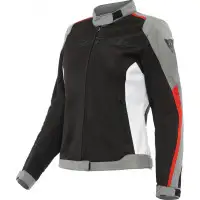 Dainese Hydraflux 2 air D-Dry women's summer motorcycle jacket Black Gray Lava Red
