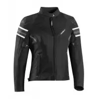 Summer motorcycle jacket Ixon ILANA EVO 3 layers Black White Gray
