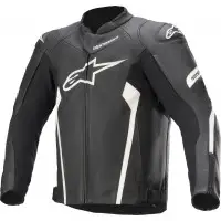 Alpinestars FASTER V2 sport leather jacket Black White