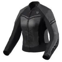 Rev'it Median women's leather motorcycle jacket Black Anthracite