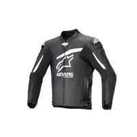Alpinestars GP PLUS R V4 AIRFLOW Black White Summer Leather Motorcycle Jacket