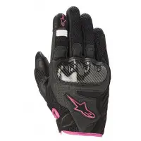 Alpinestars STELLA SMX-1 AIR V2 lady leather summer gloves black fuchsia
