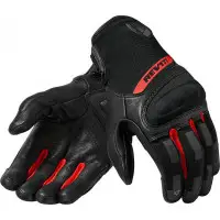 Rev'it Striker 3 leather and textile gloves Black Red