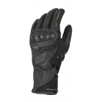 Macna leather summer gloves Solid OutDry WP black