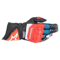 Motorcycle leather racing gloves Alpinestars HONDA GP PRO R3 GLOVES Black Red Blue