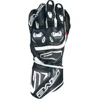 Five RFX1 leather racing gloves Black White