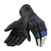 Rev'it Redhill Leather Motorcycle Gloves White Blue