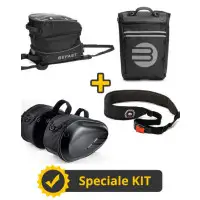 Kit Borse Befast 6 - Borsa serbatoio Grande + Zaino moto Gerla II + Borse laterali Befast RS700 + tracolla porta casco micrometrico