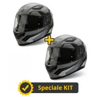 Kit Ventus III Silver Black - 2 full face helmet Befast
