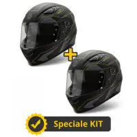 Kit Ventus III Black Yellow - 2 full face helmet Befast