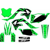 Ufo Akaishi graphic kit for Kawasaki Fluo green