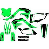 Ufo Apodis graphic kit for Kawasaki Fluo green