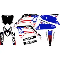 Ufo Patriot graphics kit for Honda Black