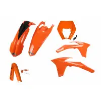 Complete UFO plastic kit with headlight holder for KTM EXC and EXC-F (2012-2013) Orange