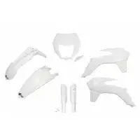 Complete UFO plastic kit with headlight holder for KTM EXC and EXC-F (2014-2016) White