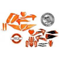 Plastic kit decals Ufo Akaishi Ktm Orange fluo
