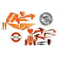 Plastic kit decals Ufo Apodis Ktm Orange fluo