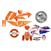 Plastic kit decals Ufo Patriot Ktm Orange fluo
