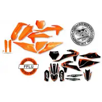 Plastic kit decals Ufo Tecna Ktm Orange fluo