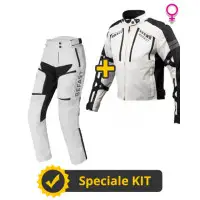 Kit completo donna STRIKE CE Nero Grigio - Giacca moto Befast Strike + Pantaloni Befast Gladiator