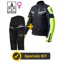 Kit Transformer Klima Lady CE Yellow - Befast certified women's motorcycle jacket + Befast certified women's motorcycle pants