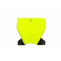 UFO front number holder with extension for Husqvarna TC and FC Yellow fluo
