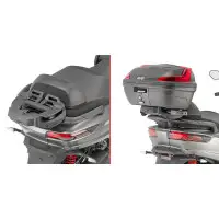 Specific Givi SR5613 rear attachment for Monokey and Monolock cases for Piaggio MP3 350 Sport e Business