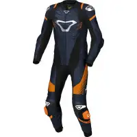 Macna Tronniq full leather motorcycle suit Black Blue Orange