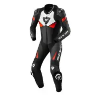 Full leather motorcycle suit Rev'it Argon 2 Black Neon Red