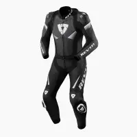 Rev'it Leather Motorcycle Suit Divisa Argon 2 Black White
